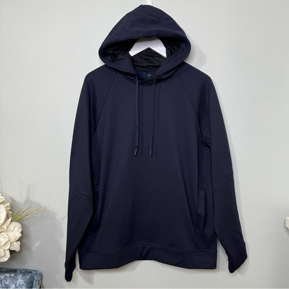 Lululemon City Sweat Pullover Hoodie Tech Fleece Athletic Sweatshirt Navy Large - Picture 3 of 13